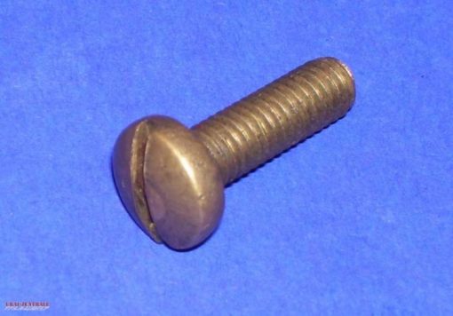 Brass bolt M6 x 20 mm slotted